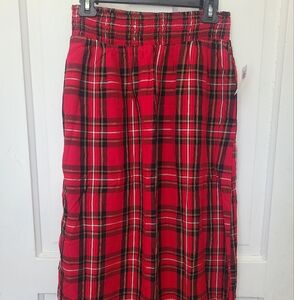 Old Navy Red Pleated Maxi Pencil Skirt